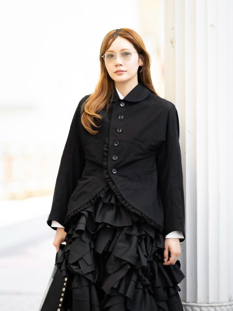 tao 26FW 綿天竺×綿クロスカーディガン(TR-T005-051-1)BLACK☆8月7日(金)発売！