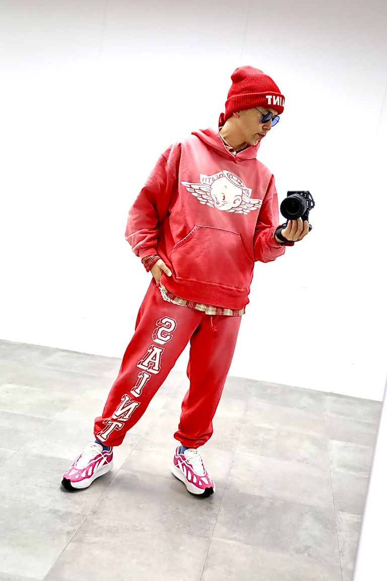 ©SAINT M×××××× セントマイケル 26SS BABY MICHAEL HOODIE"RED"スタイル