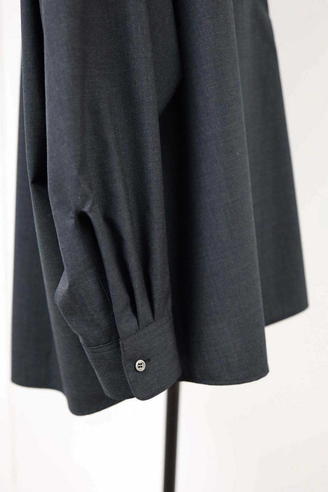Graphpaper 26SS Fine Wool Heather L/S Skipper Shirt(GU261-50320)CHARCOAL☆2月21日(土)発売！