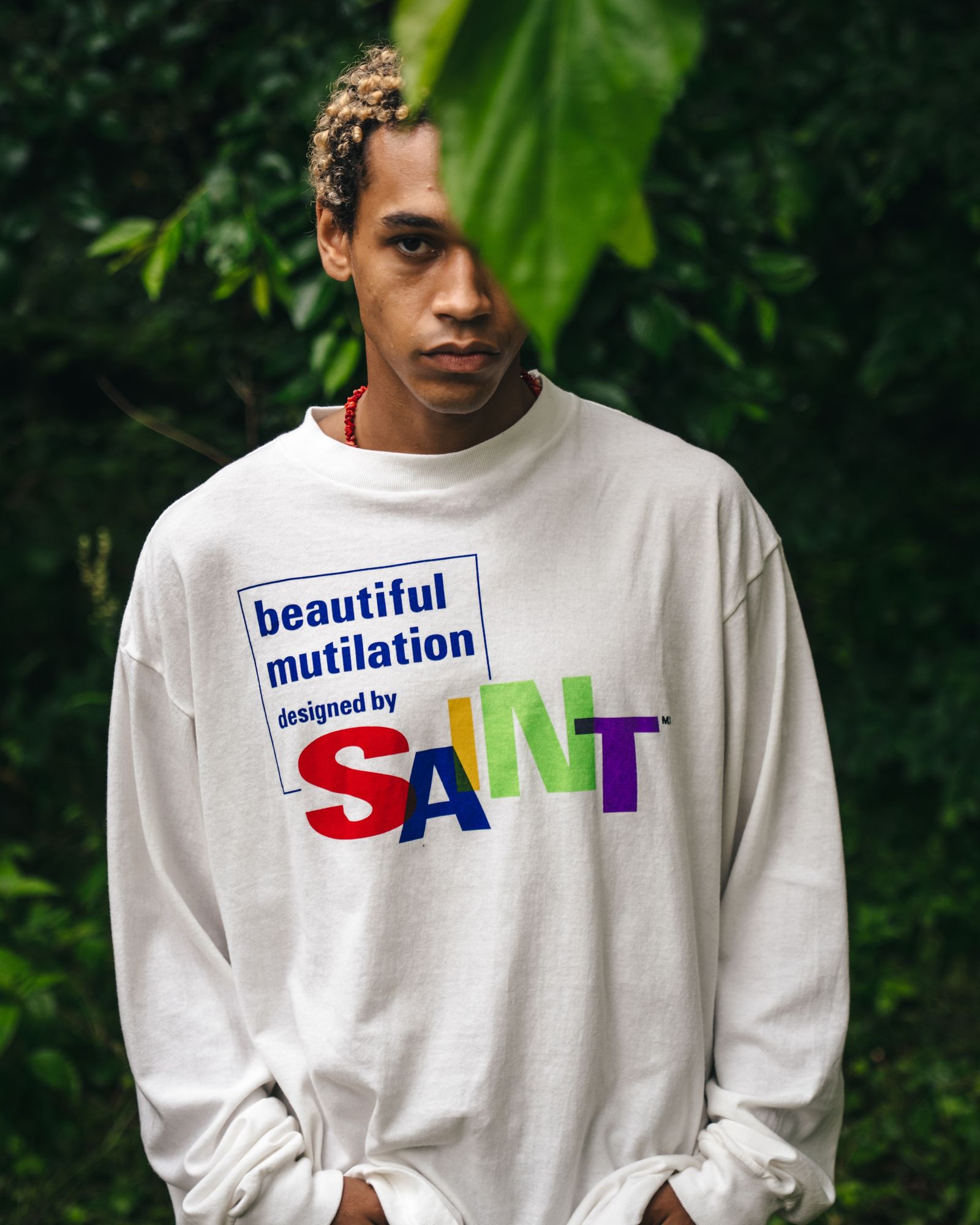 セントマイケル Tシャツ TBEAUTIFUL SAINT LS TEE(SM-HR1-0000-036)WHITE★9月27日(土)発売！