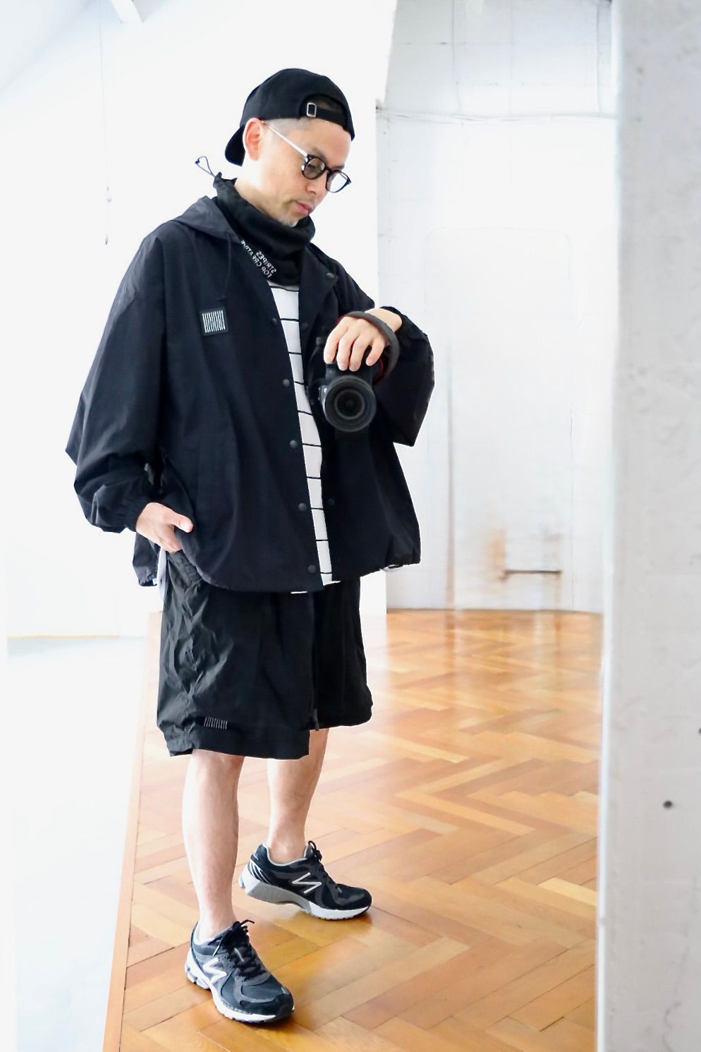 S.F.C 25SS HOODY COACH JACKET"BLACK"スタイル