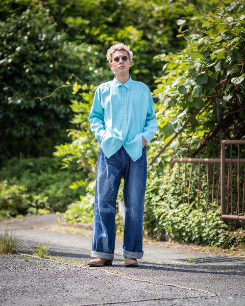 A.PRESSE Double Weave Twill Regular Collar Shirt ミックススタイル!