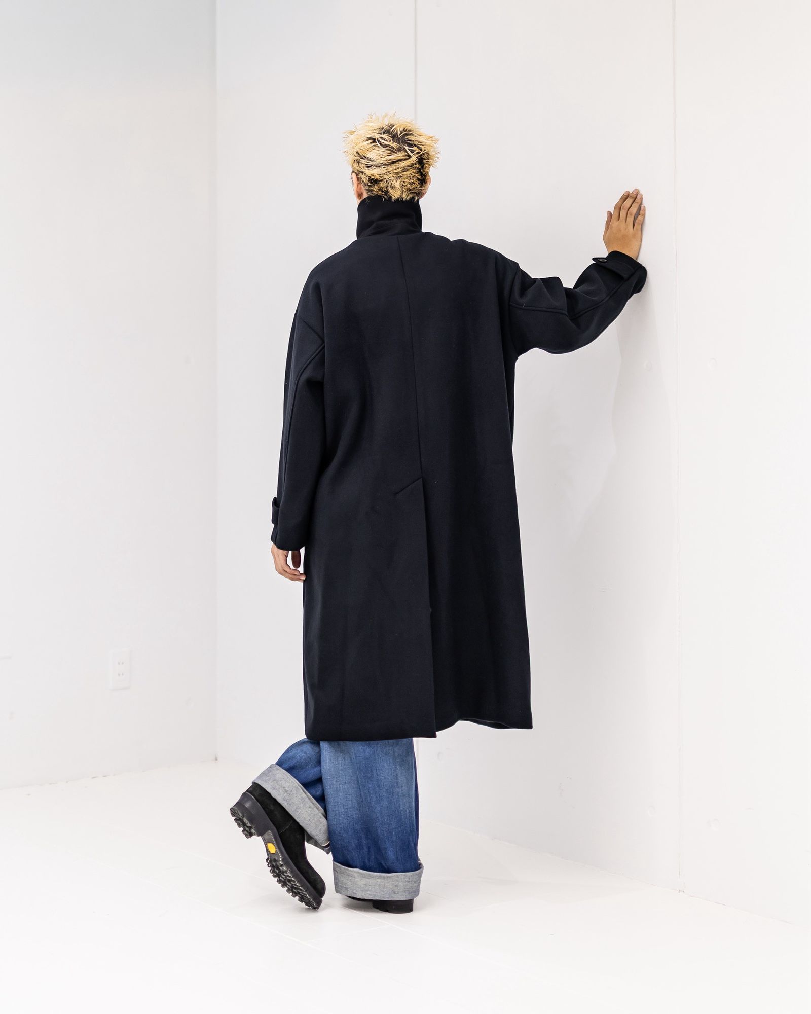 ヨーク 25FW Melton Big Balmaccan Coat(YK25FW01033C)BLACK☆10月11日(土)新作発売！