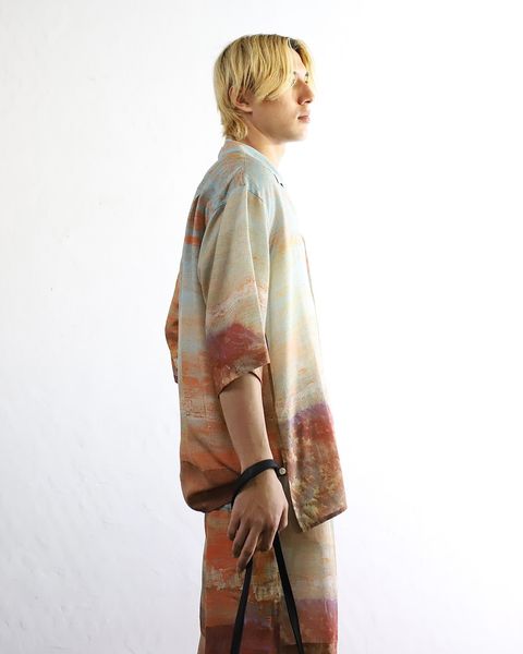 YOKE 24SS 新作LANDSCAPE PRINTED OPEN COLLAR SHIRT style 2024.5.7
