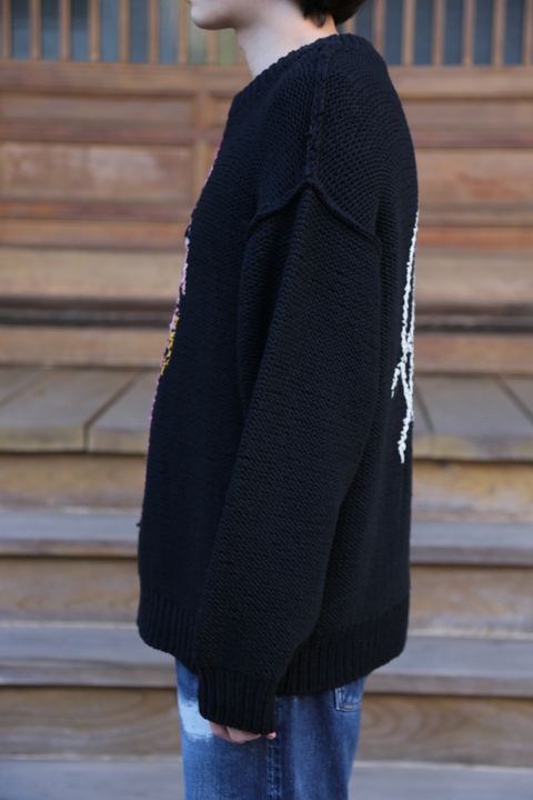 doublet 2020FW doublet HAND-KNITTING JACQUARD PULLOVER "BLACK"Style.2020.11.15.