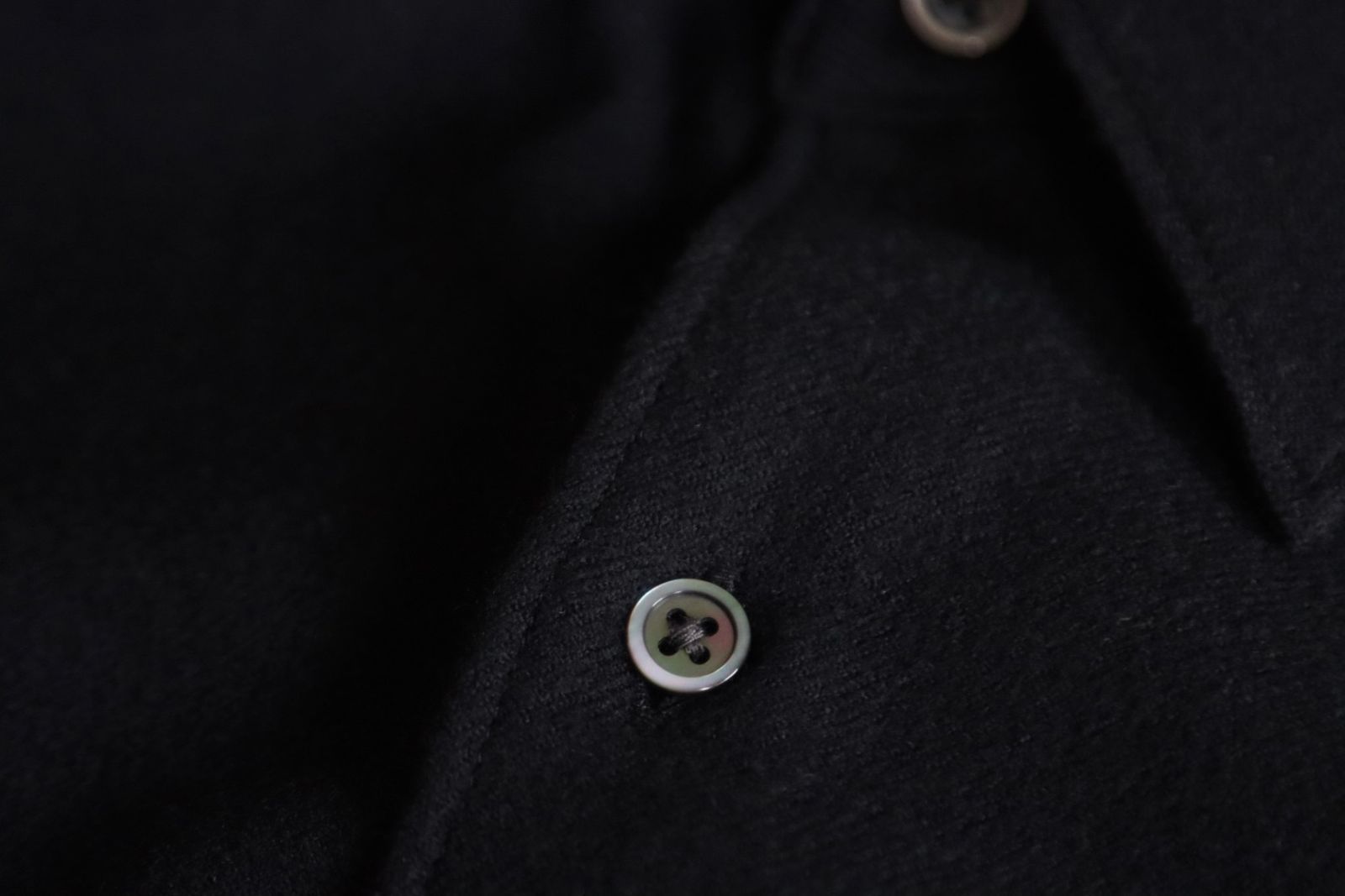 グラフペーパー25AW  Extra Fine Wool Viyella Oversized Regular Collar Shirt(GM253-50385)BLACK