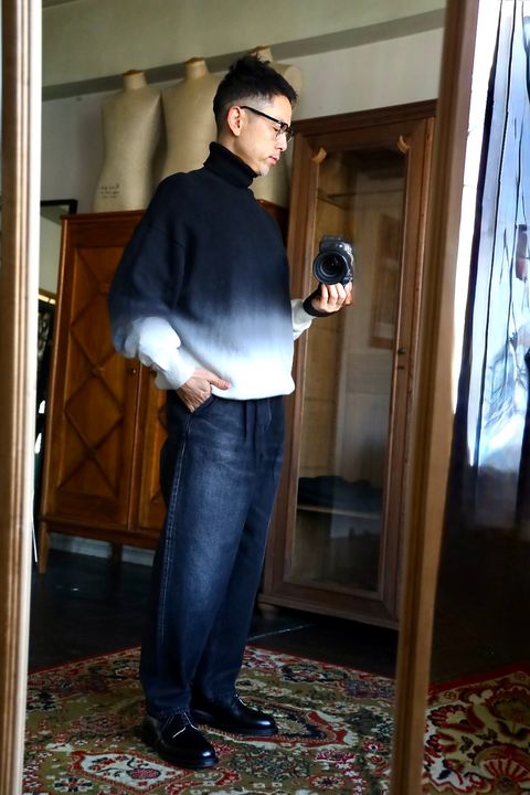 Graphpaper Selvage Denim Two Tuck Tapered Pantsスタイル