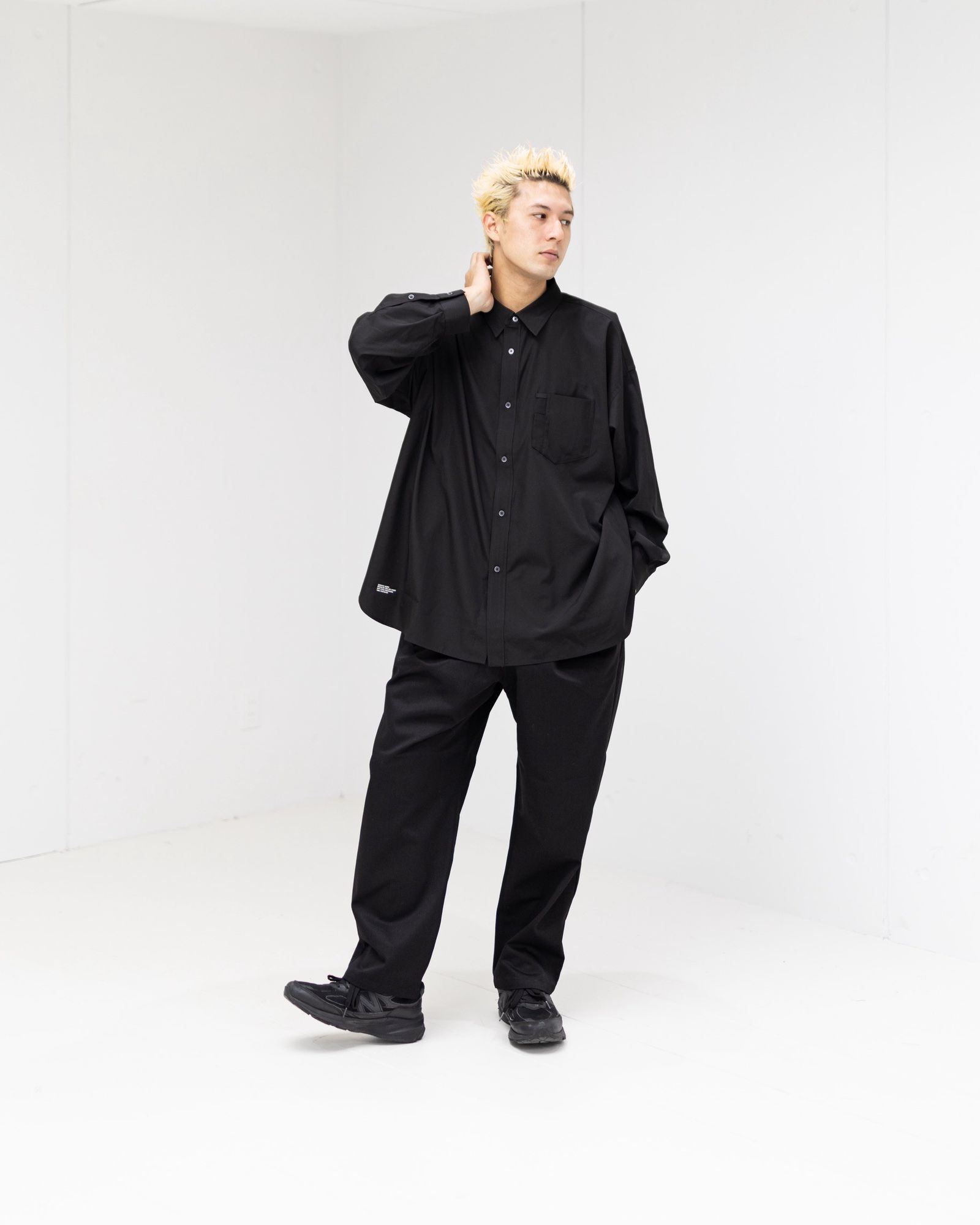 フレッシュサービス FDS SERVICE WORK REGULAR COLLAR SHIRT (FDS254-50099)BLACK