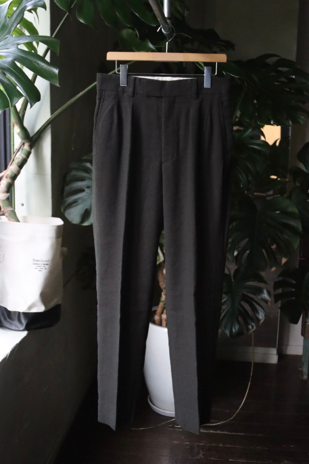 vintage wide tapered trousers