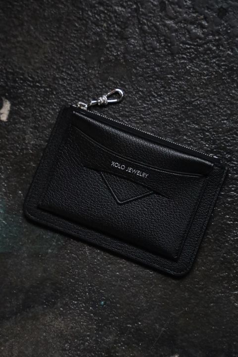 XOLO JEWELRY ショロジュエリー / Zip Card Case (XOWC001BLK) BLACK