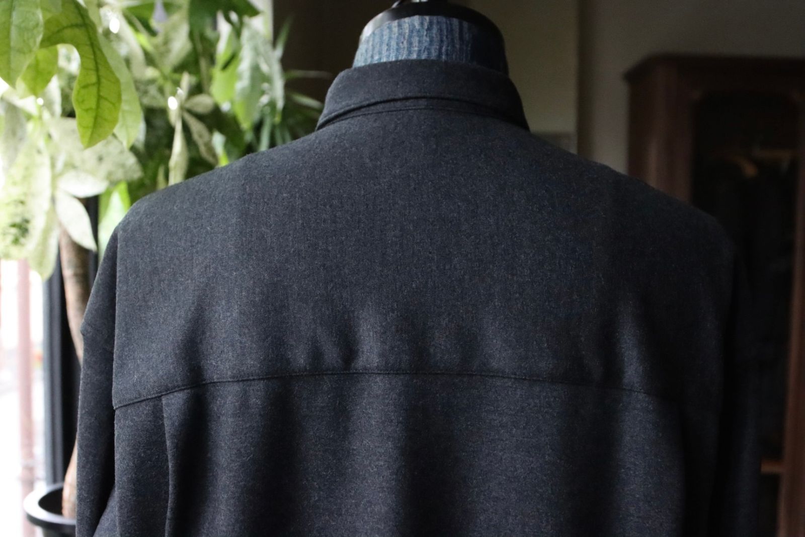 グラフペーパー 25AW Wool Smooth Flannel Oversized Regular Collar Shirt(GU253-50221B)GRAY☆10月4日(土)新作発売！