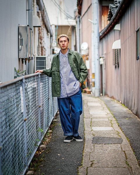 フレッシュサービス UTILITY FATIGUE SHIRT MARKスタイル