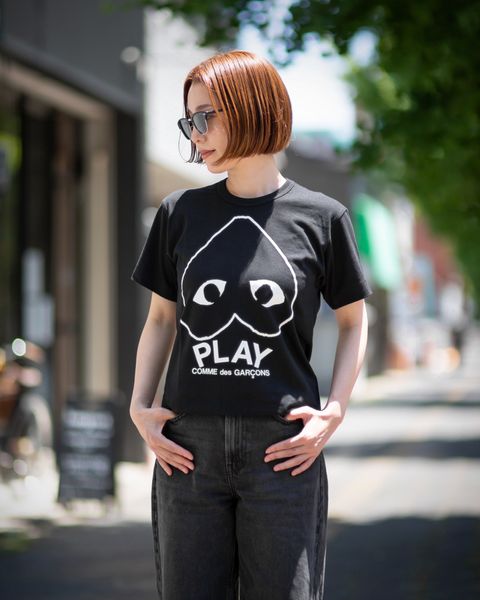 PLAY COMME des GARCONS  ロゴプリント Tシャツ style.2024.06.18