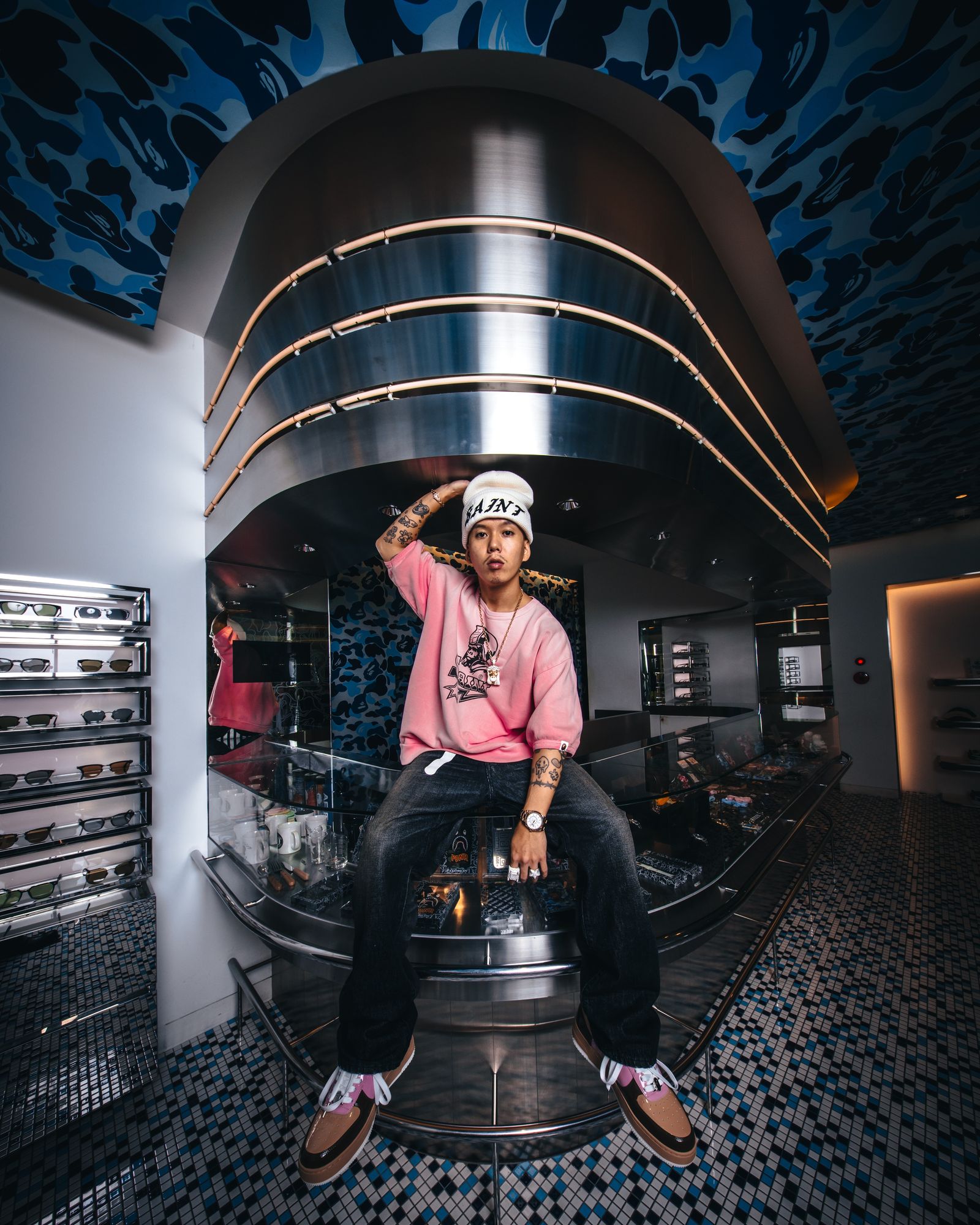 セントマイケル 26SS BAPE_SS CRW N SWT/SNT STAR(SM-MK8-0000-C51)PINK☆2月7日(土)10:00発売！