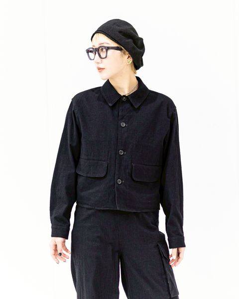 blurhms Women's 26SS Silk/Cotton Nep Short Jacket(BHSW26S3)Black☆2月13日(金)新作発売！