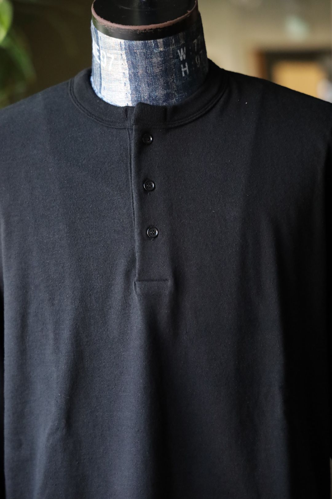 blurhms Mens Co/Silk Nep Baseball Henry(BHS24F036F25)Black☆8月29日(金)新作発売！