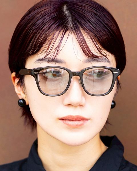 ノチノオプティカル "SANSUI FR" #5.CREAR SMOKE OLIVE× GREY GREEN to DARK GREY (調光モデル)