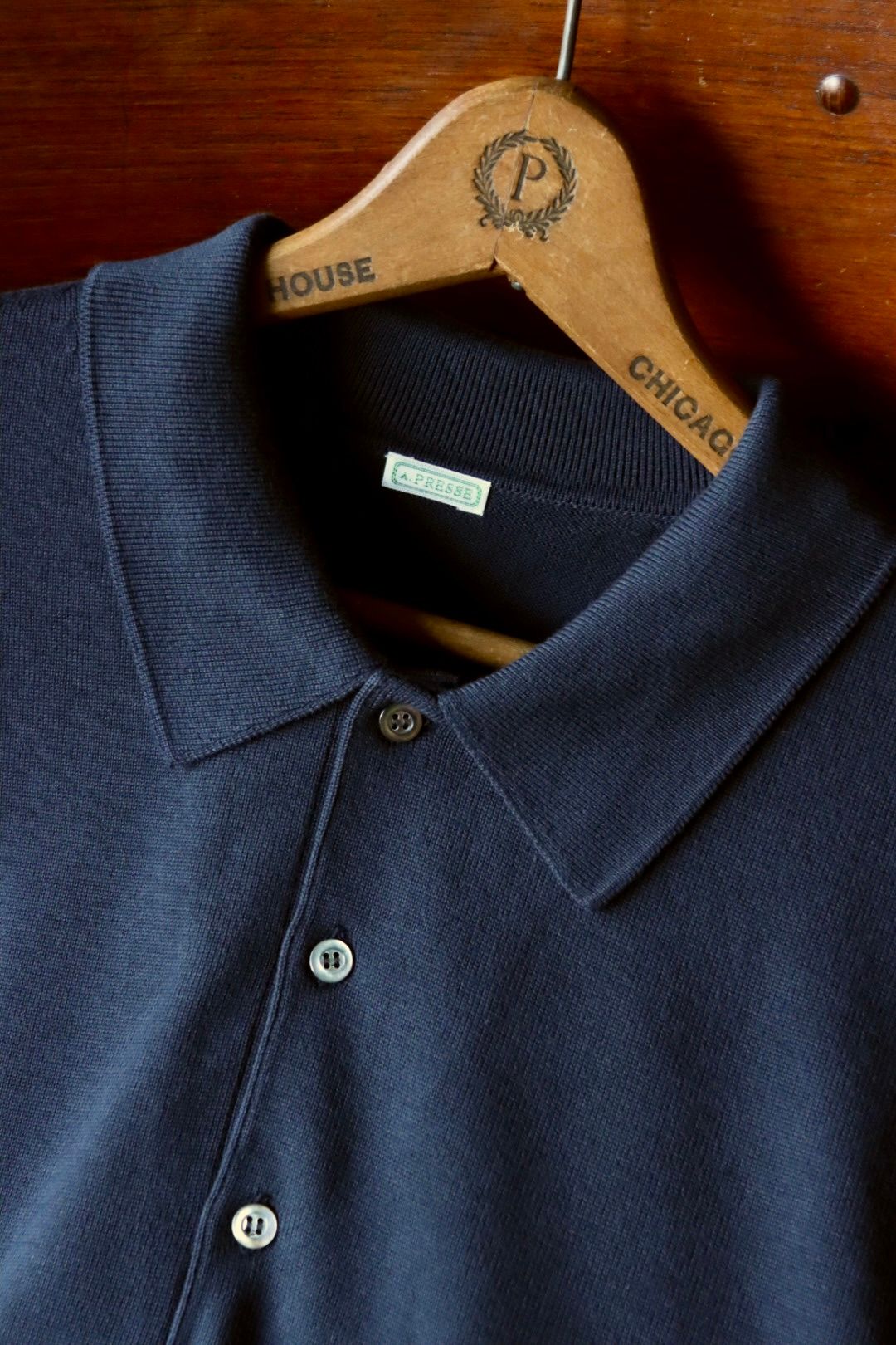 A.PRESSE - アプレッセ24SS ポロシャツCotton Knit L/S Polo Shirts ...