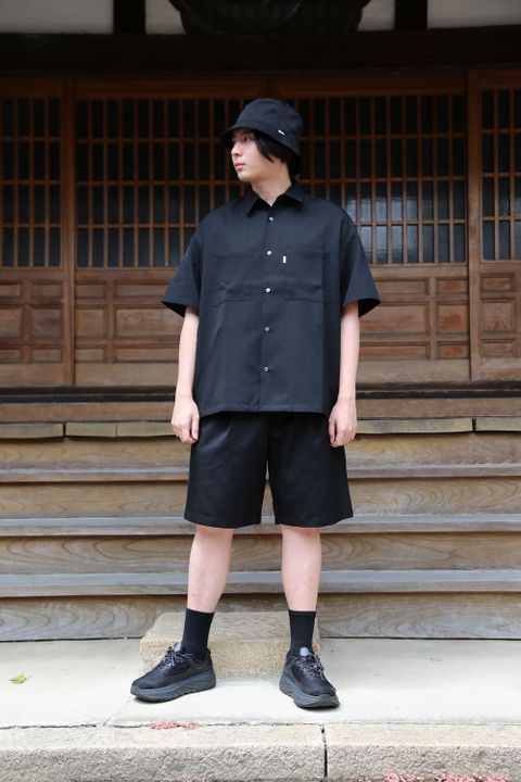 Graphpaper Selvage Wool S/S Oversized Box Shirt(GM212-50260) style.2021.6.19