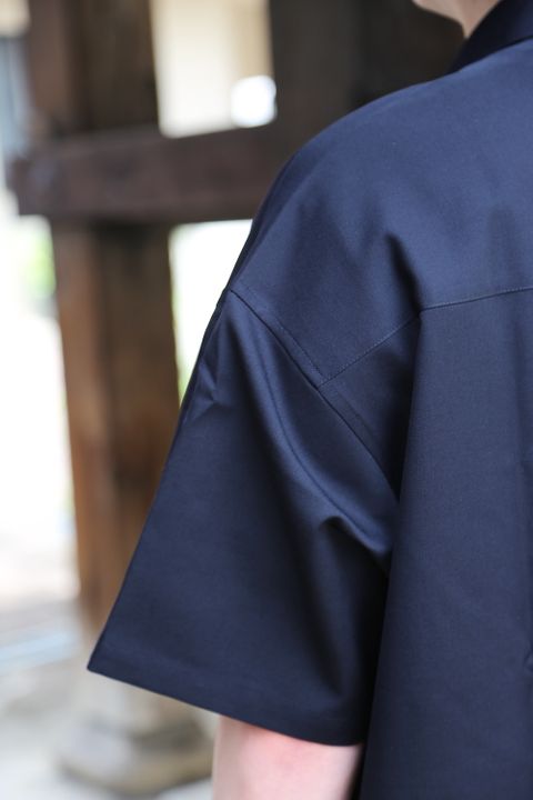 Graphpaper Selvage Wool S/S Oversized Box Shirt(GM212-50260) style.2021.6.19.