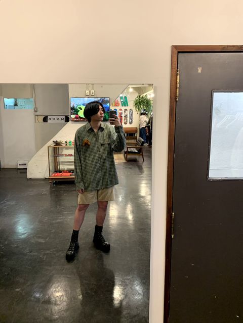 CHECK SHIRT WITH MY FRIEND(21SS15SH91) style.2021.1.16.