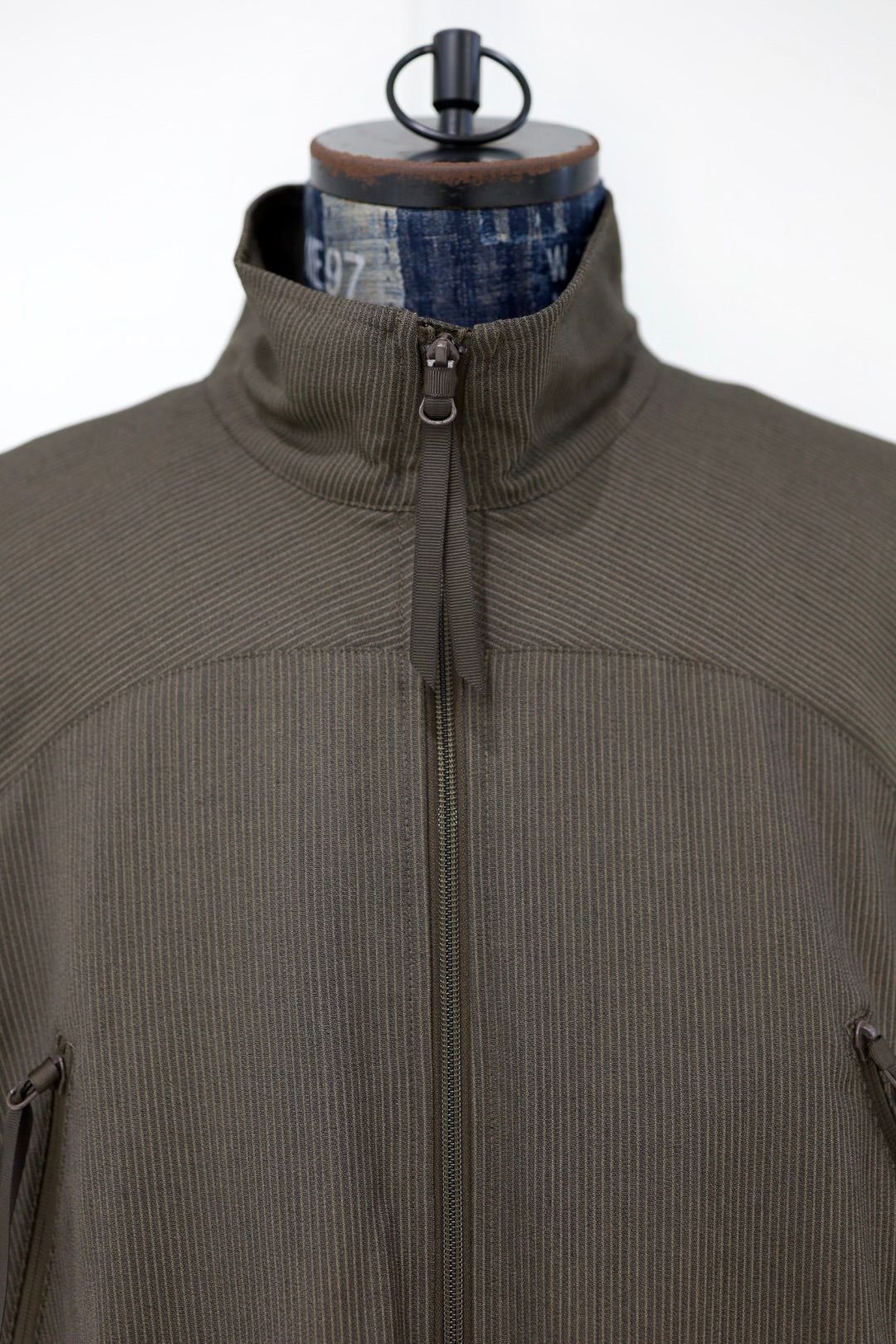 グラフペーパー Melange Pique Zip-up Stand Collar Jacket(GM263-30441)BROWN☆9月26日(土)発売！