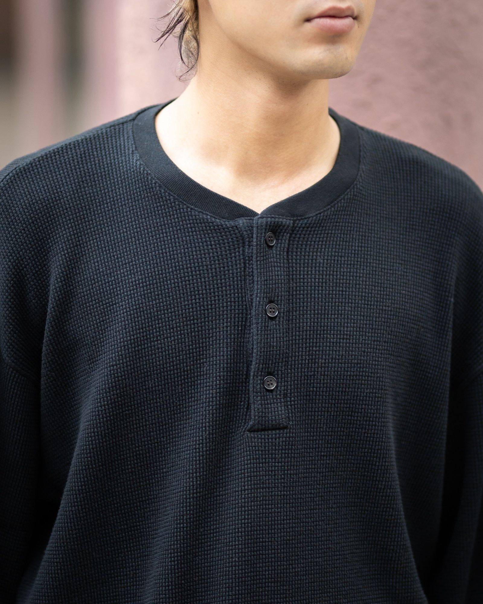 A.PRESSE Cashmere Blend Waffle L/S Henley Neck Shirts 6月6日(土)新作発売！