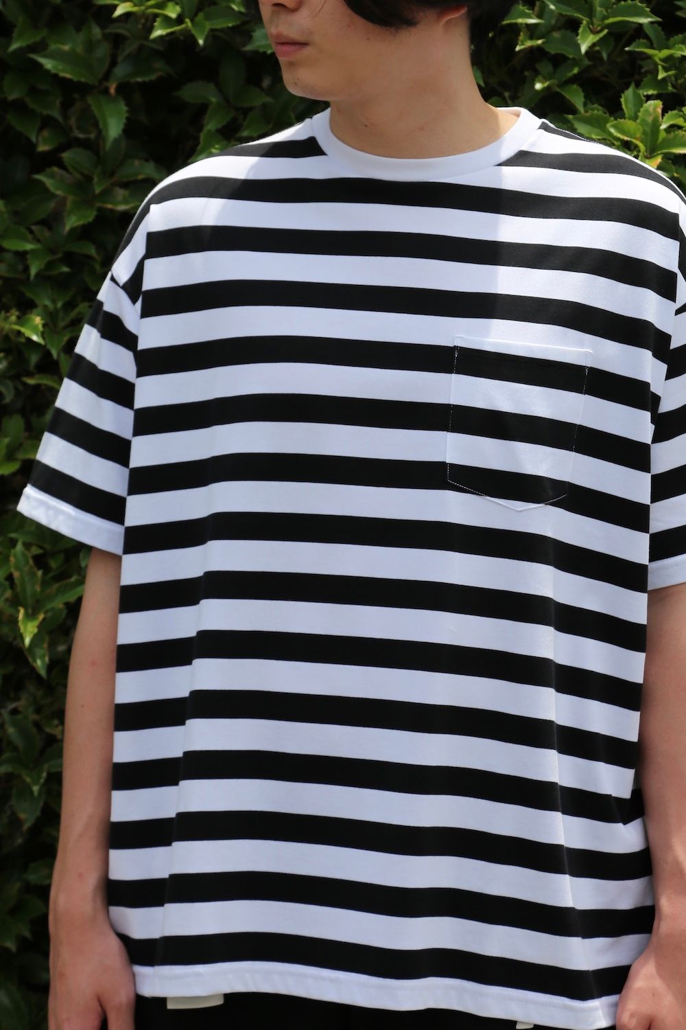 Graphpaper Border S/S Pocket Tee style. 2021.6.6.
