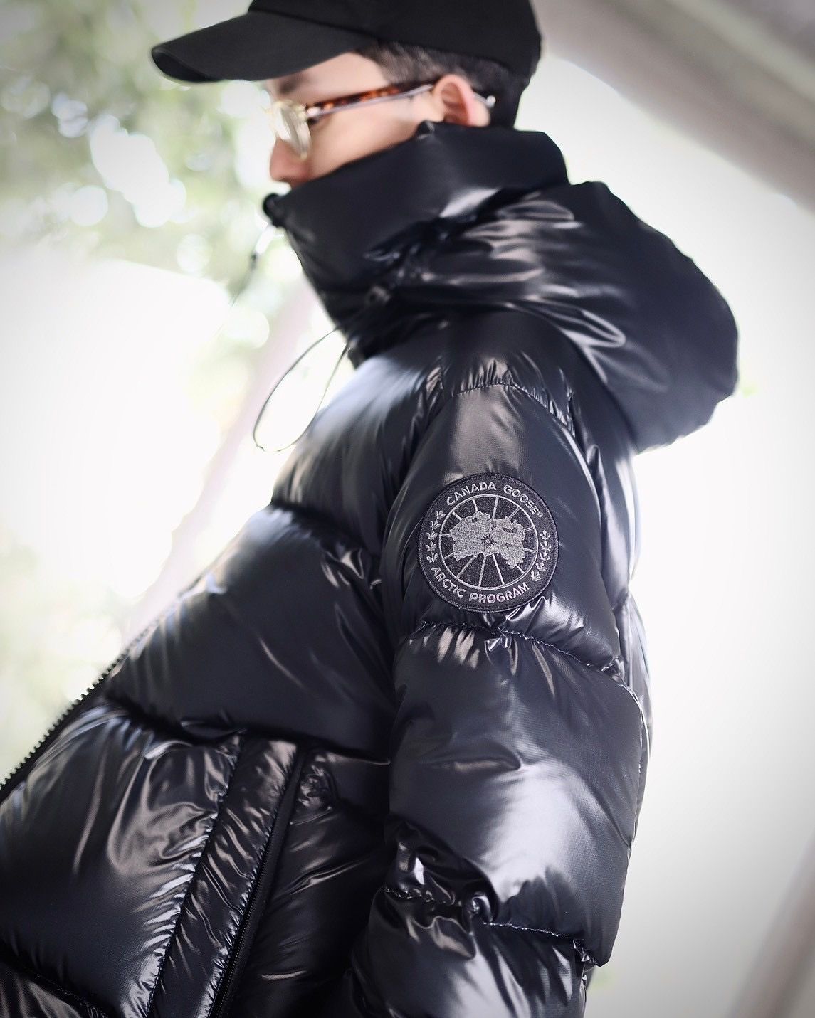 CANADA GOOSE カナダグース Crofton Puffer Black Labelスタイル