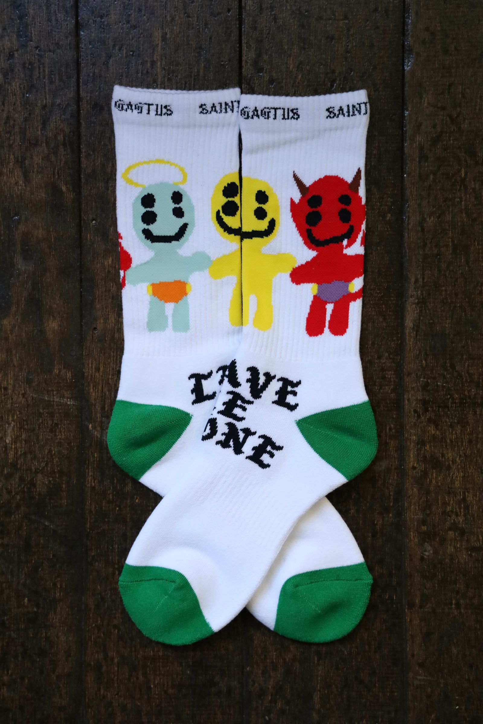 セントマイケル24AW LMA CP_SOCKS(SM-YS1-0000-C11)WHITE