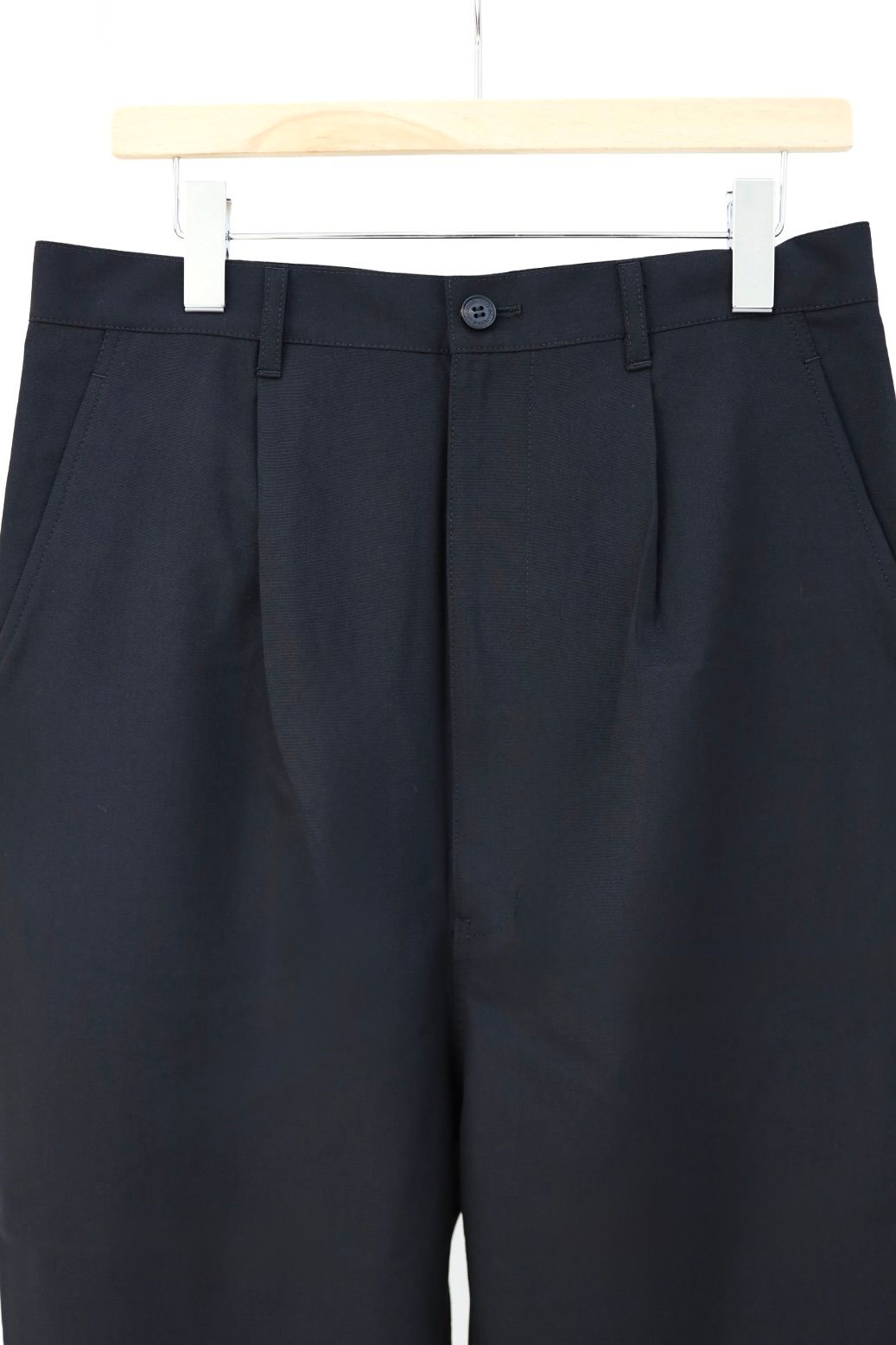 コムデギャルソンオム26SS ウールポプリン2タックパンツ(HQ-P102-051)BLACK☆2月6日(金)発売！