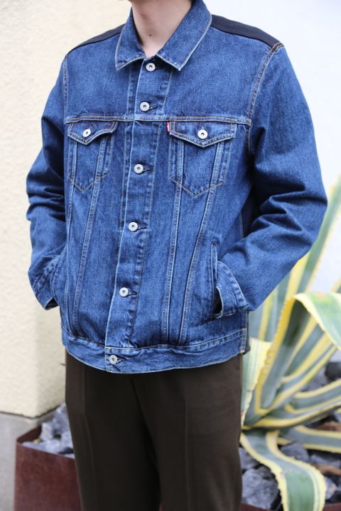 JUNYA WATANABE COMME des GARCONS MAN 綿デニム×ウールツイルチェックLevi′s Wネームジャケット style.2020.11.23.