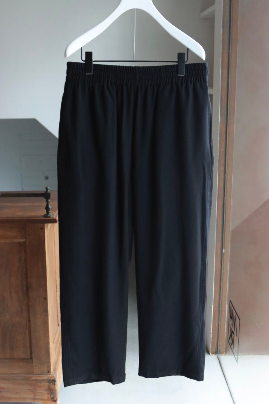 グラフペーパー 25AW Extra Fine Wool Vivella Sleeping Pants(GM253-40387)BLACK