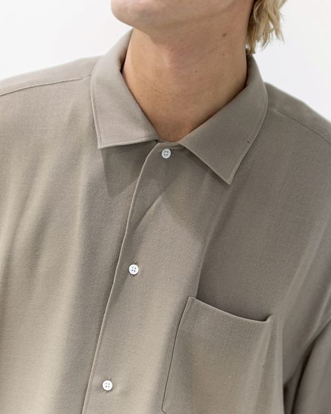 Graphpaper Viscose Viyella S/S Sleeping Shirt (TAUPE)新作発売！