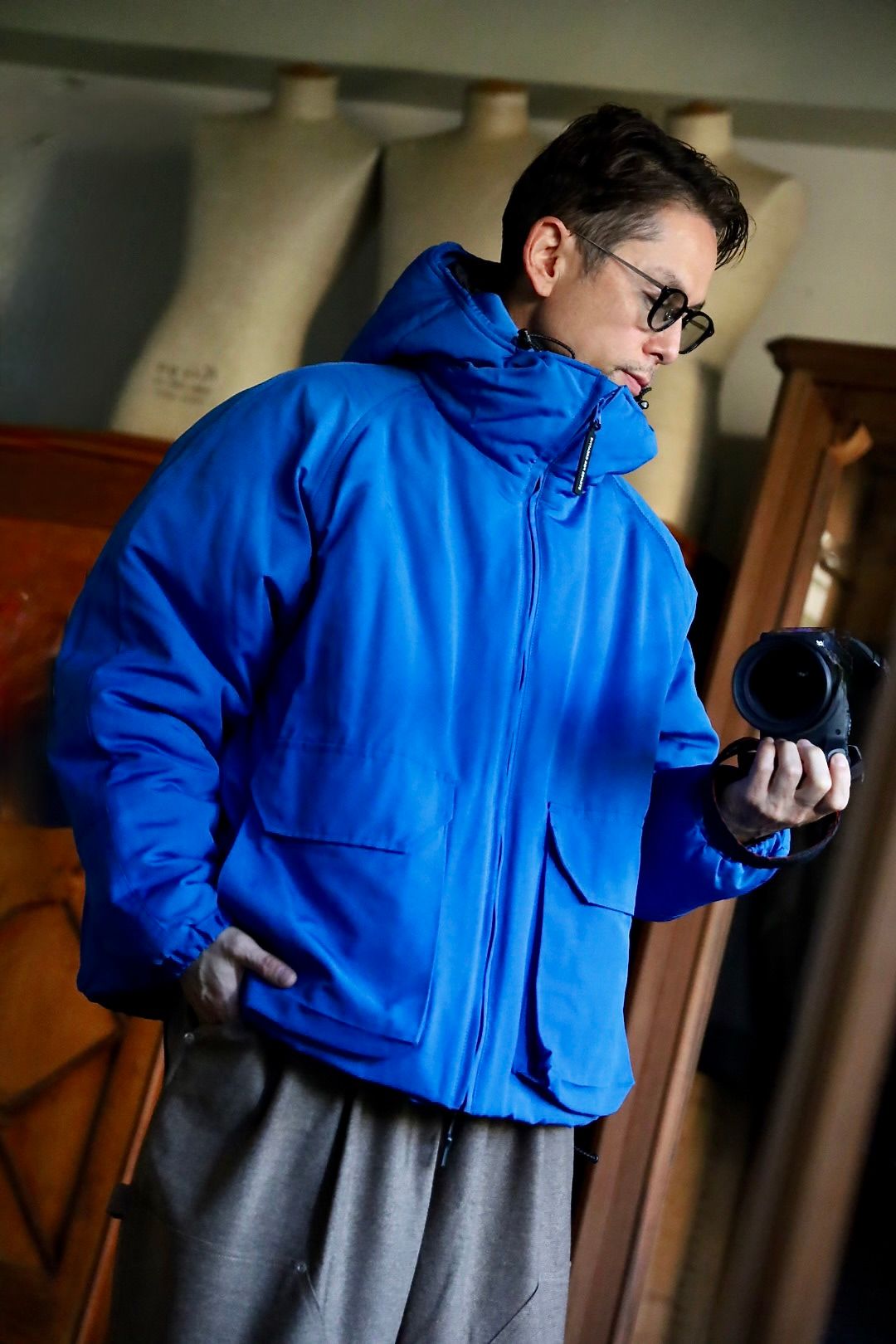 S.F.C 25FW エスエフシー VENTILATION PUFF JACKET(SFCFW25J02)Blue