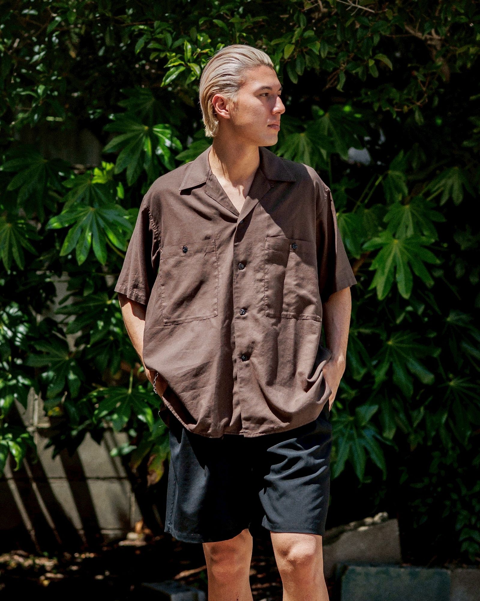 シャツ IONSEOUL Dekki cropped tweed half shirt JE259 SALE WKND SKATEBOARDS シャツ 半袖 ウィークエンド WILSON S/S
