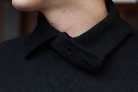 yohji yamamoto 花柄タートルボタンニット(HX-K16-181) style.2021.8.29.