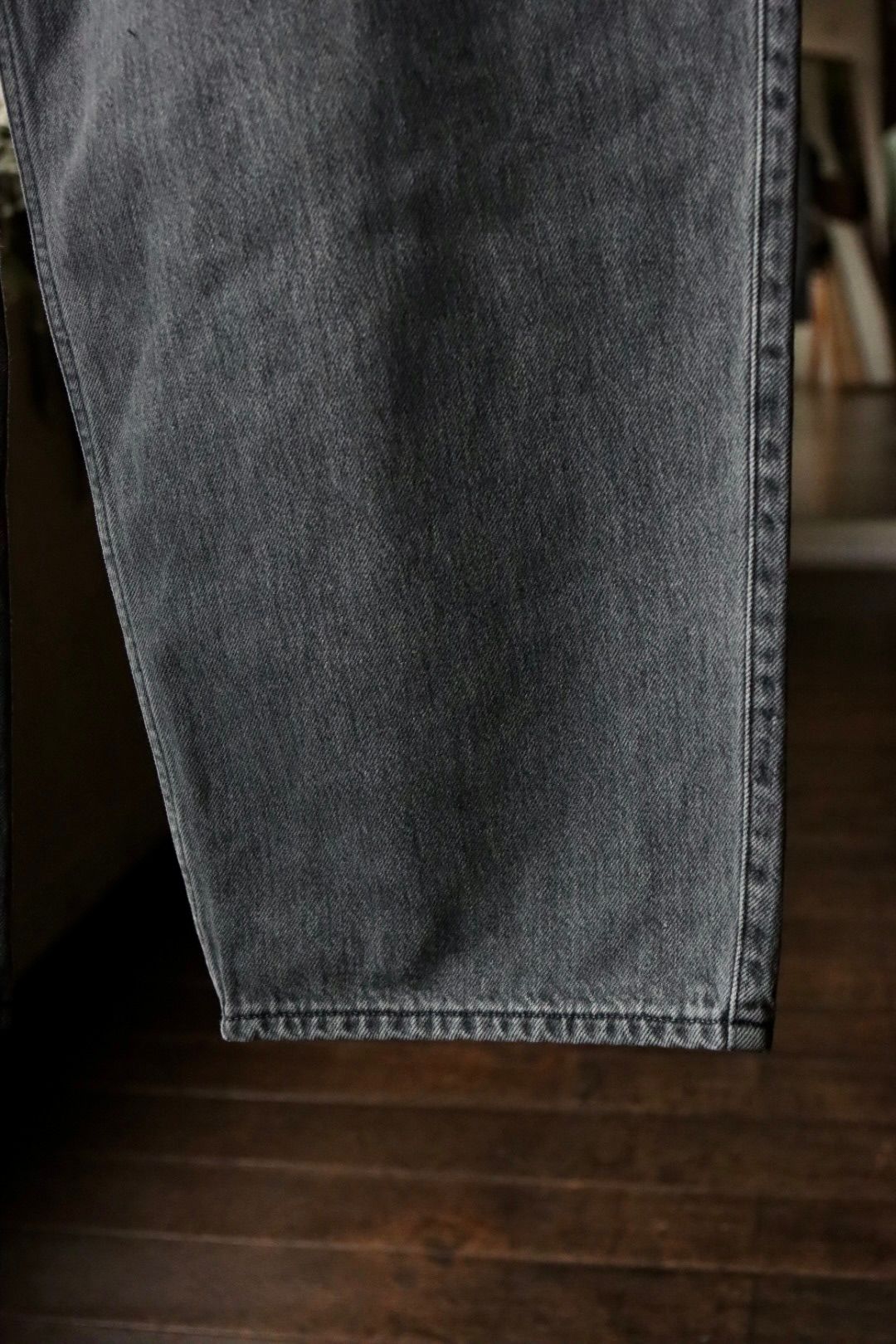セダンオールパーパス SS24 Oval Logo Denim Pant(SD24S-PT01)Pale Black