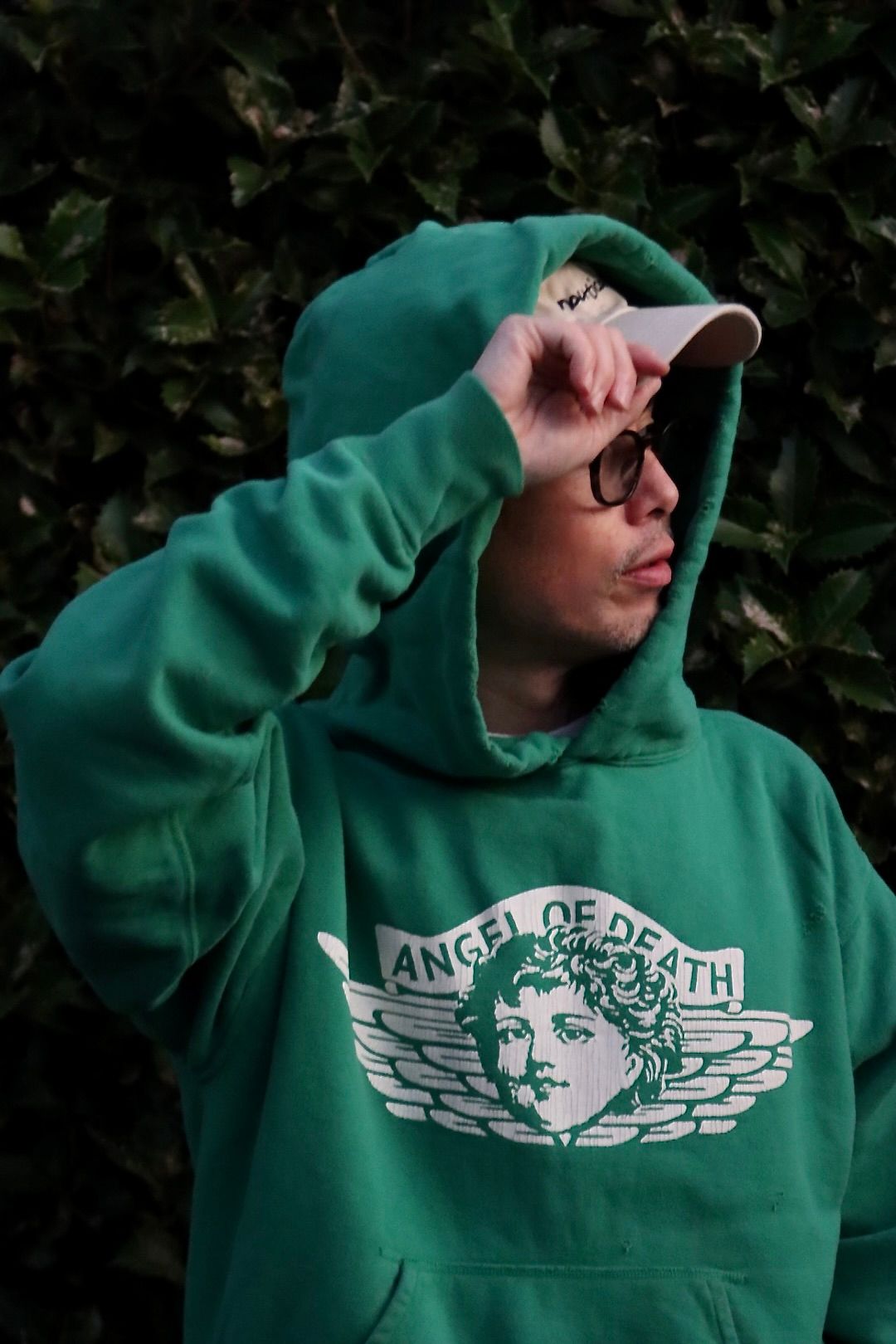 SAINT M×××××× - セントマイケル22AW HOODIE ANGEL(SM-A22-0000-023)GREEN | mark