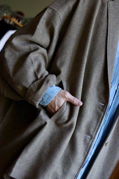 S.F.C 23FW TAILORED SHIRT JACKET"BEIGE"スタイル