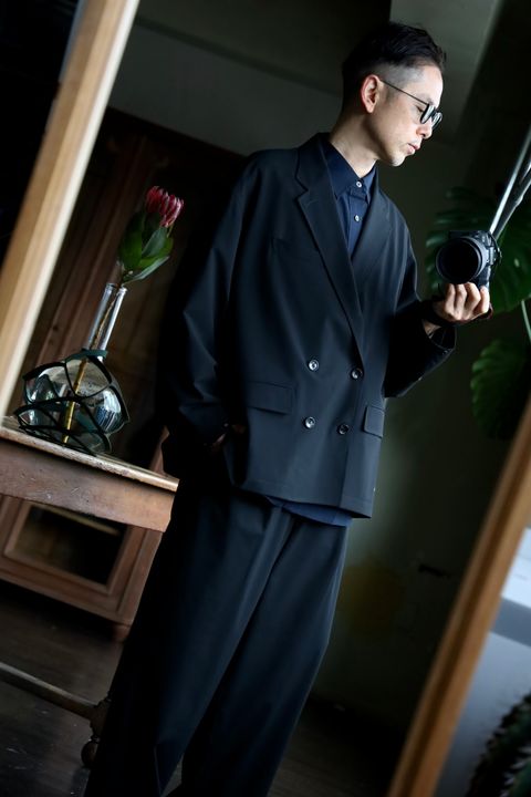 FreshService WOOLY CLOTH DOUBLE JACKET"BLACK"スタイル2025.3.7.