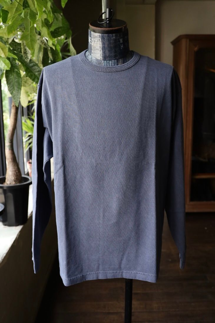 ファウンダ 25AW LONG SLEEVE FADE TEE SHIRT(015FD252013)NAVY⭐︎9月13日(土)新作発売！