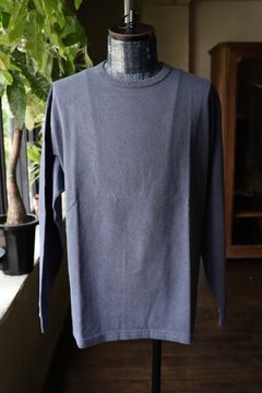 ファウンダ 25AW LONG SLEEVE FADE TEE SHIRT(015FD252013)NAVY⭐︎9月13日(土)新作発売！