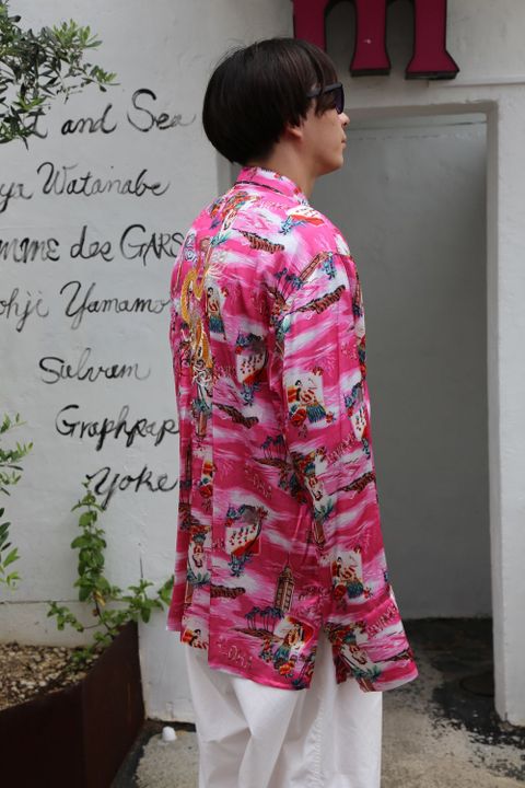 doublet ALOHA KUNG FU SHIRT"PINK"style.2020.8.8.