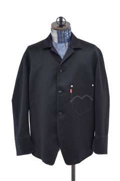ジュンヤワタナベマン 26FW Levi's Wネーム ウールサージ×キュプラシルクジャケット(WR-J201-051)BLACK☆8月7日(金)発売！
