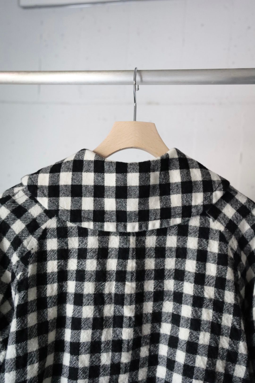 tao 26FW ウールギンガムチェック先染 製品縮絨ジャケット(TR-J021-051-1)BLACK×WHITE☆10月2日(金)発売！