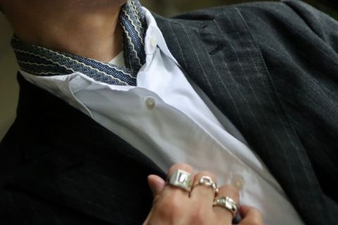 A.PRESSE アプレッセ22FW Double Breasted Jacketスタイル