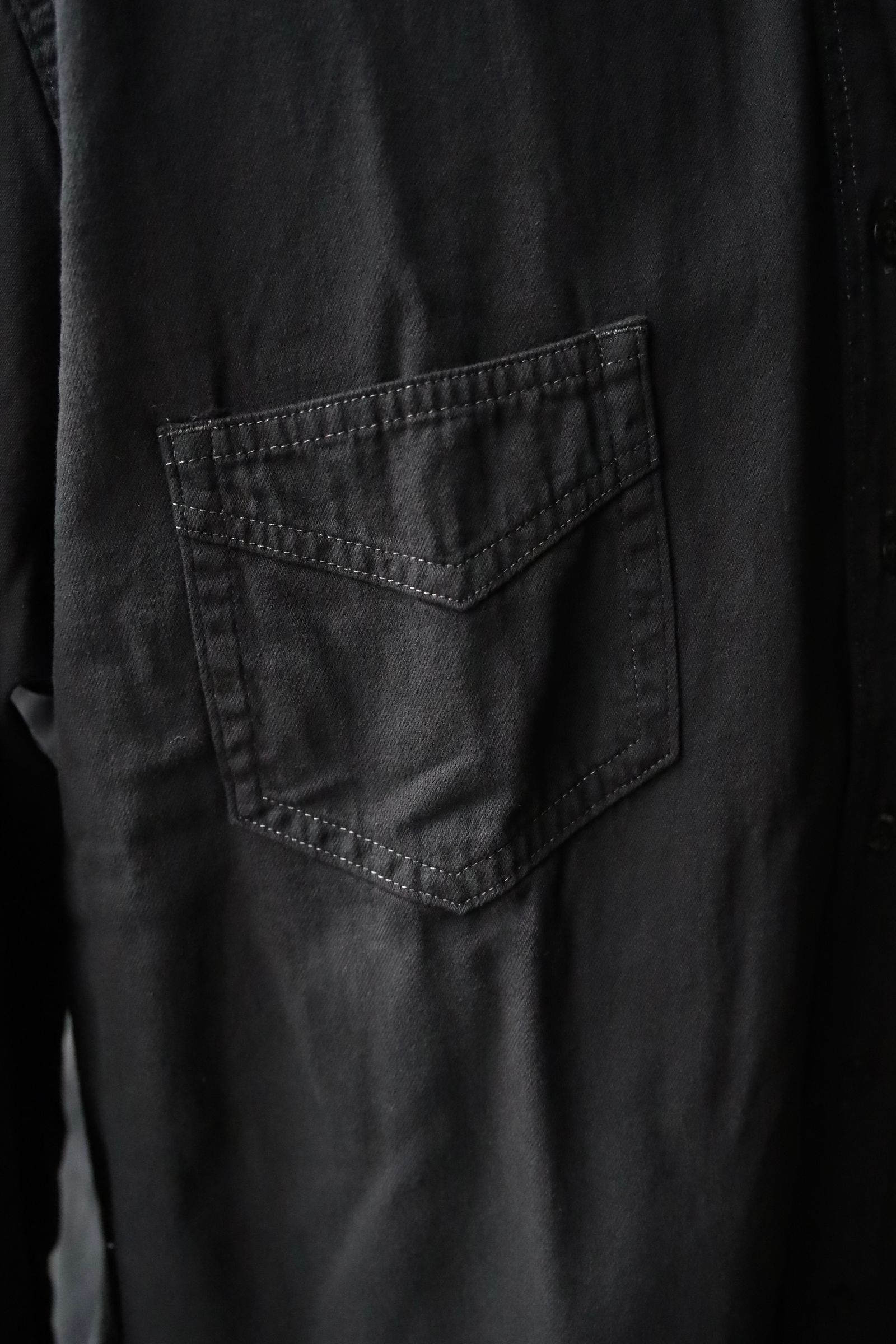 ファウンダ 25AW BLACK DYED DENIM SHIRT (015FD252023)BLACK