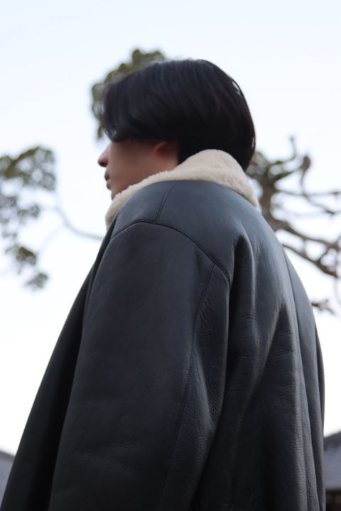 YOKE DETACHABLE COLLAR BOMBER JACKET style.2021.10.17.