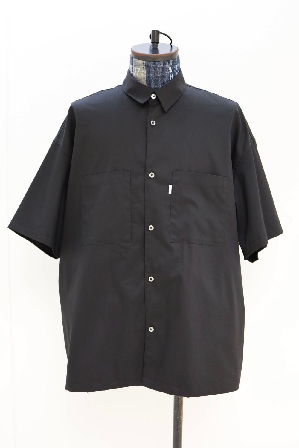 グラフペーパー 26SS Solotex Twill S/S Oversized Box Shirt(GM261-50159B)BLACK☆3月20日(金)発売！